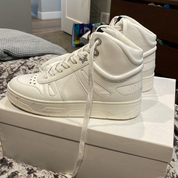Jimmy Choo white sneakers size 38 - Picture 6 of 11